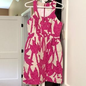 Shoshanna pink and white dress
